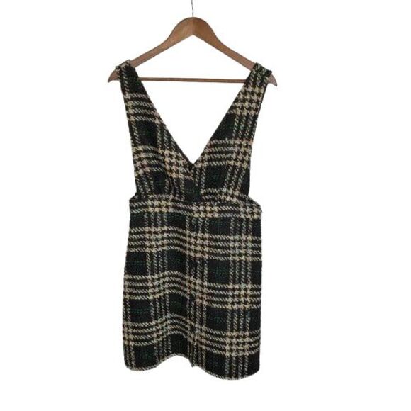 Lili Sidonio Womens Preppy Plaid Pinafore Jumper Dress Size S Dark Academia Twee - Picture 1 of 16